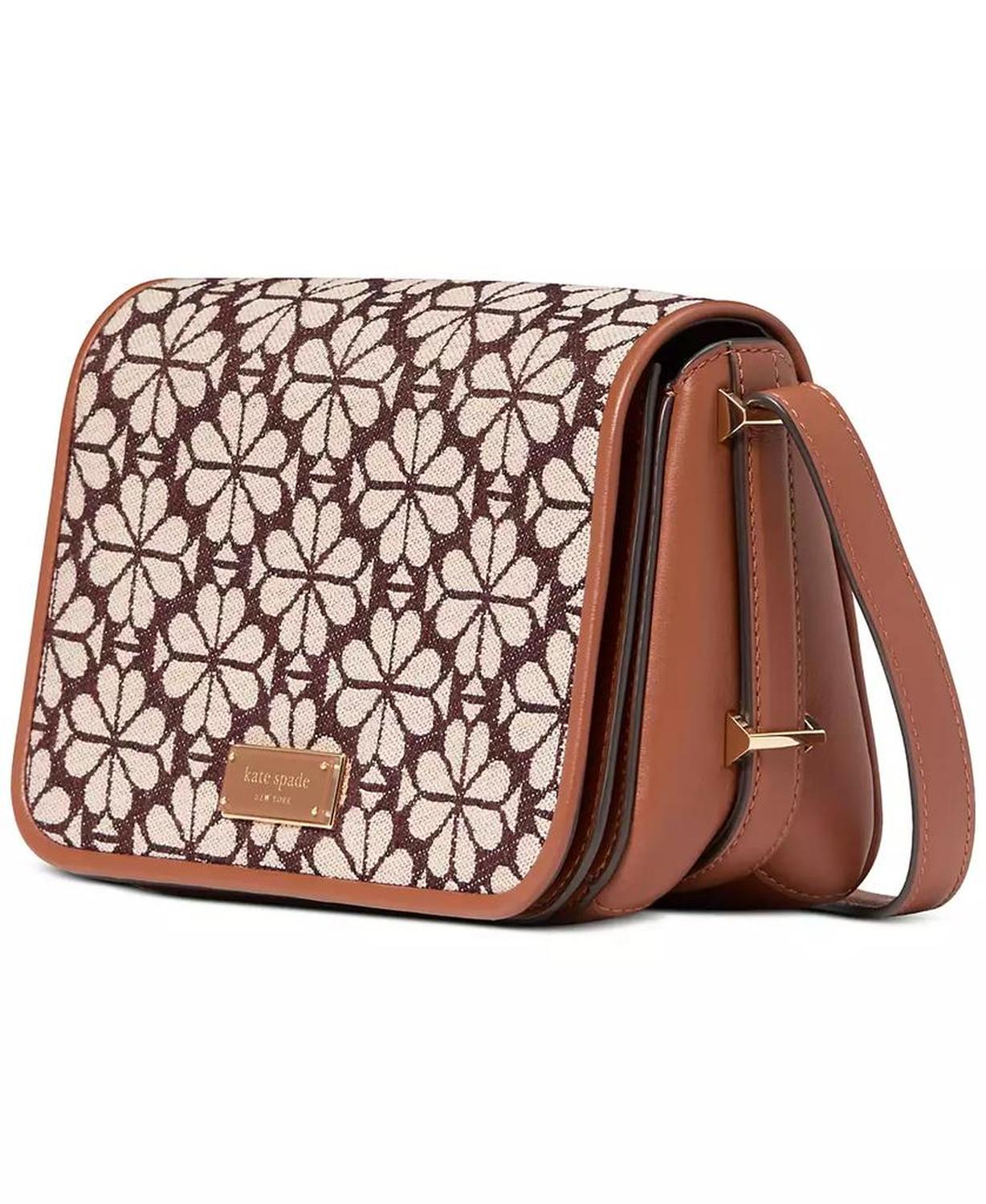 Spade Flower Jacquard Flap Crossbody