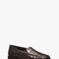 Carolyn Crocodile Embossed Leather Loafer