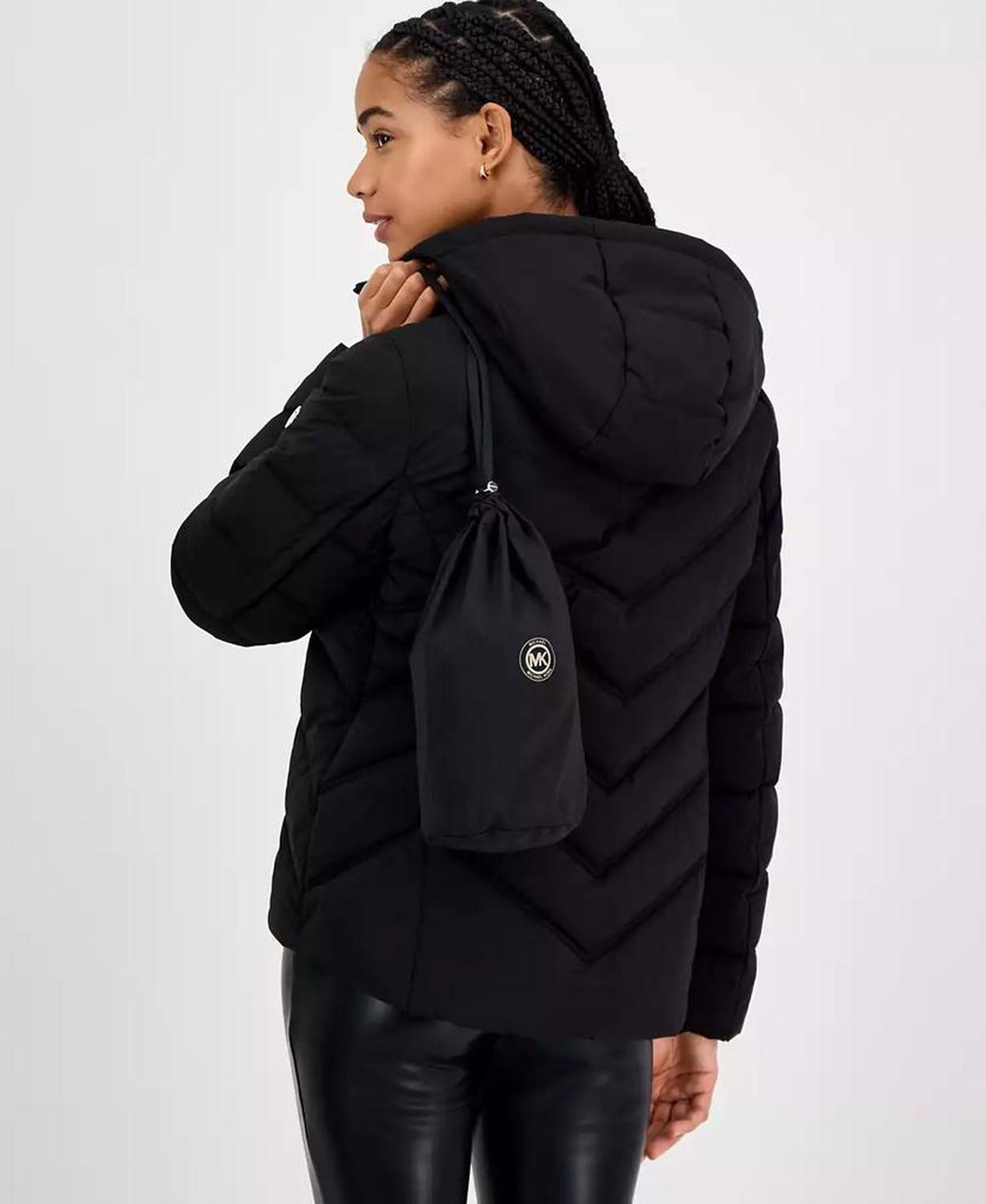 Women's Hooded Bibbed Packable Puffer Coat