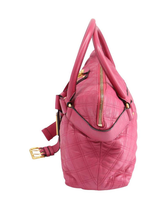 Marc Jacobs Bruna Quilted Tote in Pink Leather