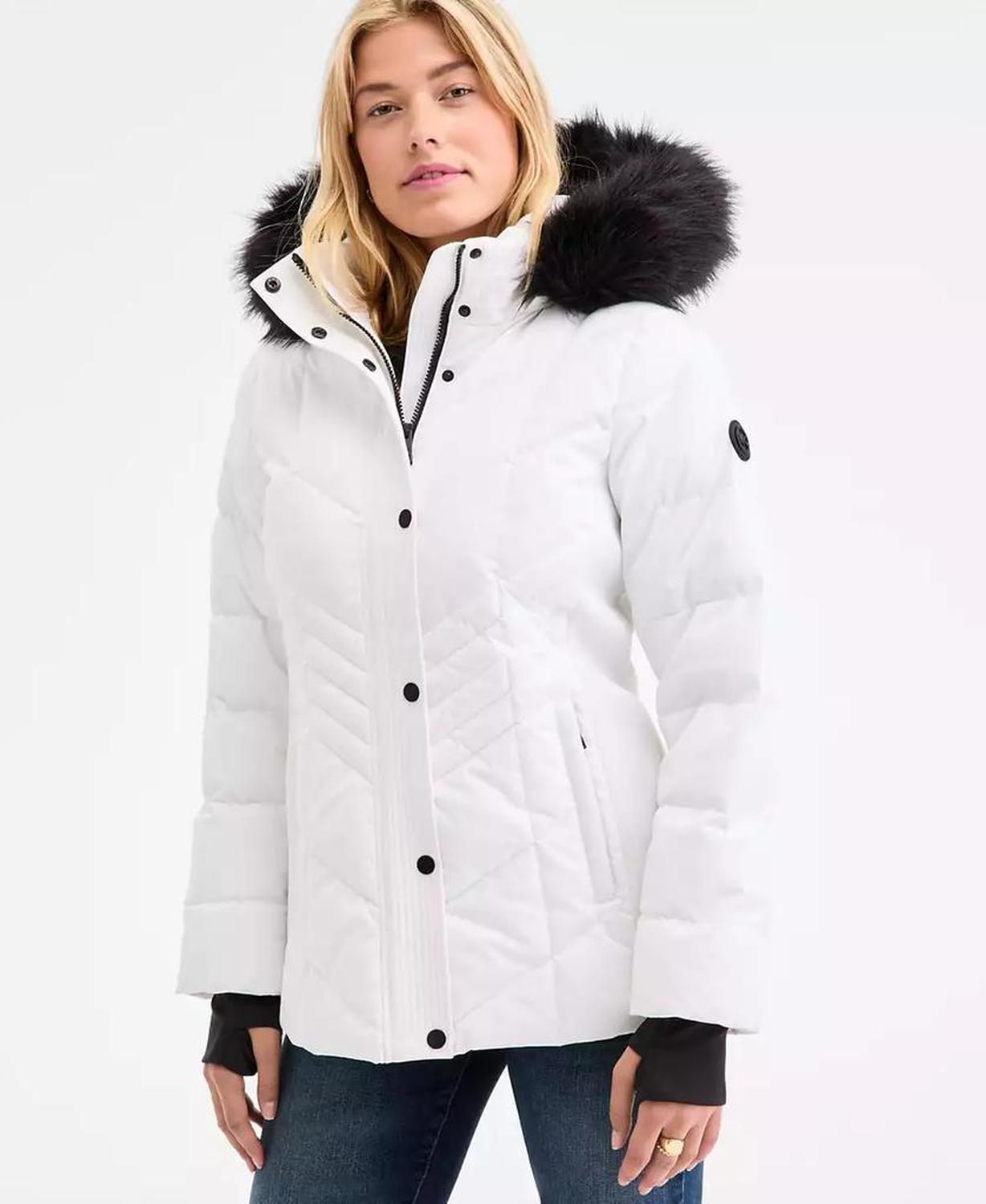 Women's Faux-Fur-Trim Hooded Puffer Coat, Exclusively at Macy's