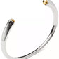Two-Tone Sculpted Spade Open Cuff Bracelet