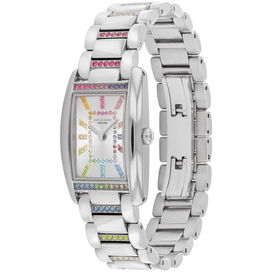 Women's Reese Silver-Tone Stainless Steel and Rainbow Crystal Watch 24mm