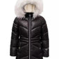 Michael Kors Big Girls Stadium Puffer Jacket with Faux-Fur Trim