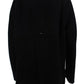 Sportmax Womens Navy Black Color Block Wool Mock Neck Long Sleeve Coat
