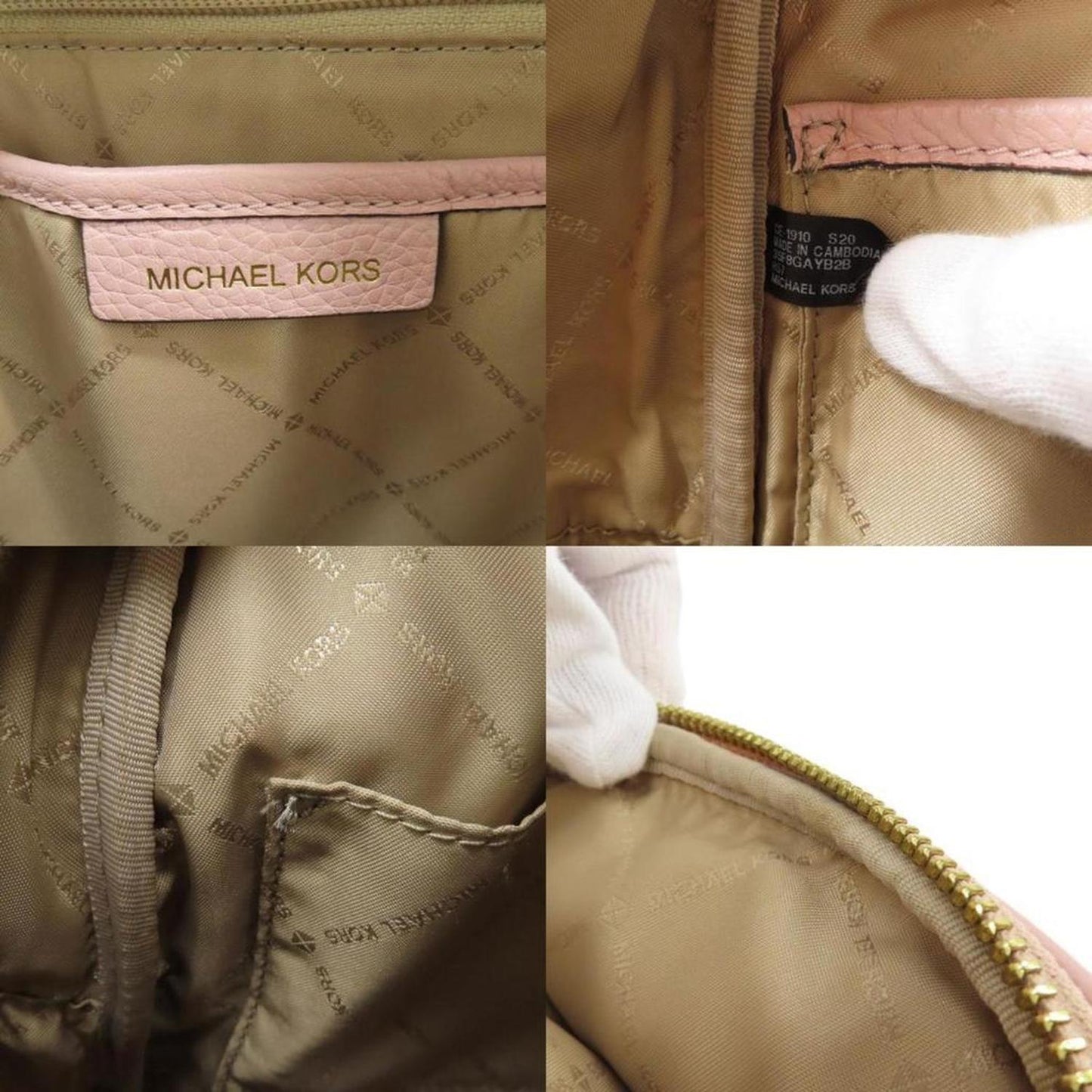 Michael Kors Abbey  Canvas Backpack Bag (Pre-Owned)