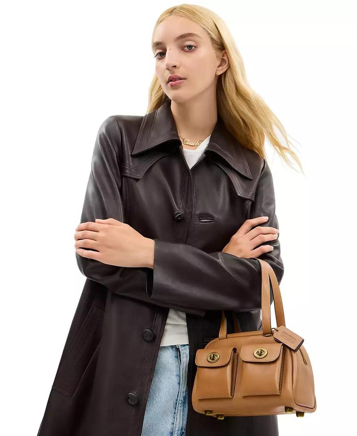 Originals Twin Turnlock Small Waxed Leather Shoulder Bag 20