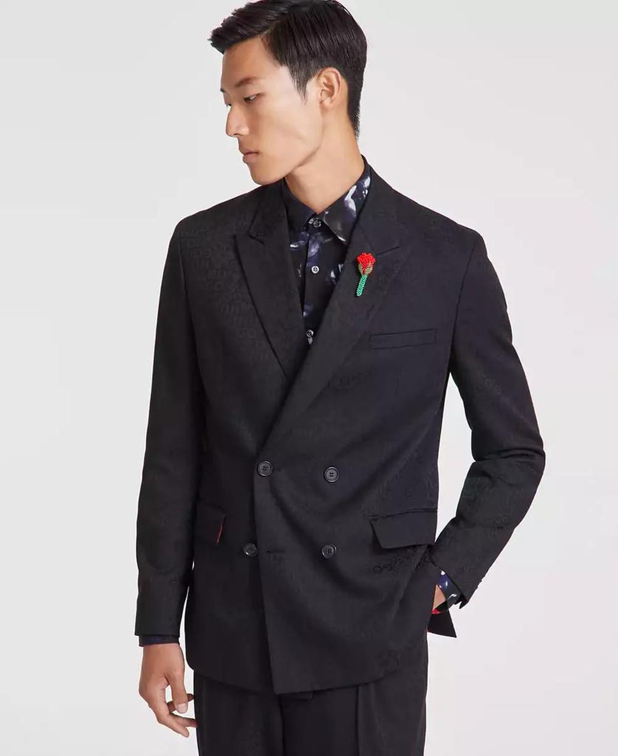 Men's Modern-Fit Double-Breasted Suit Separate Jacket