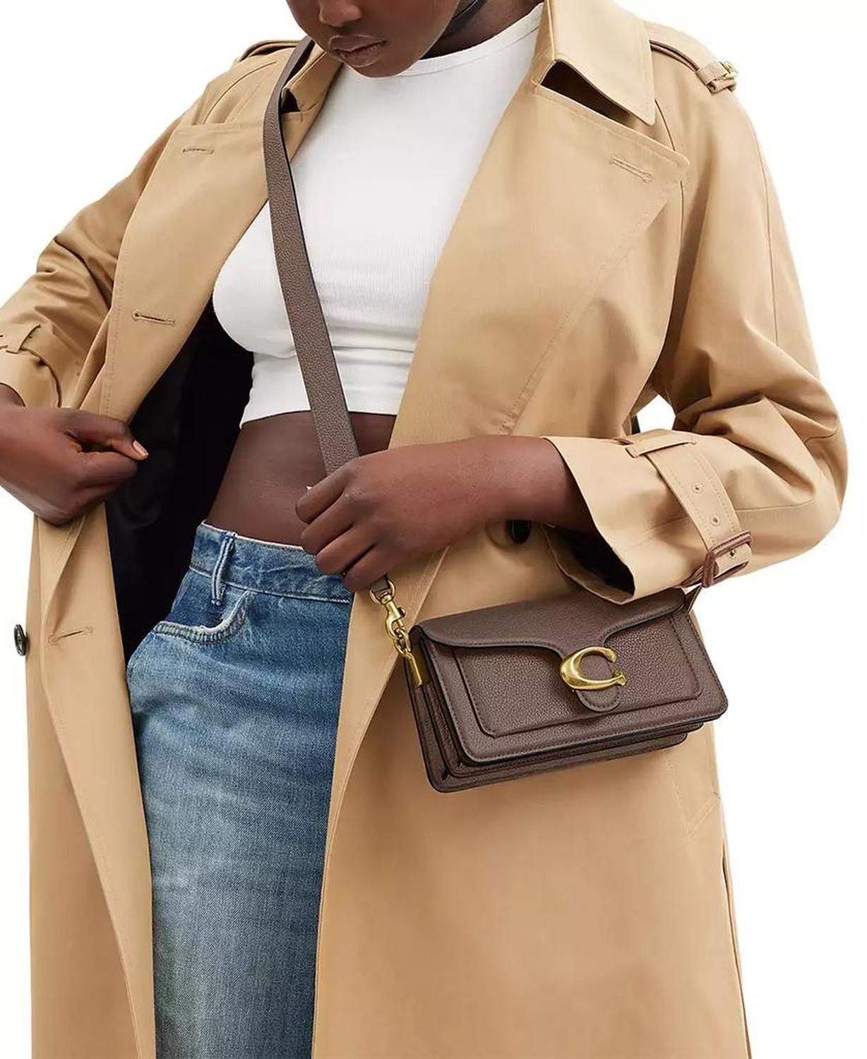 Polished Pebble Leather Mini Tabby Shoulder Bag 20
