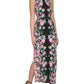 Womens Floral Print Tea Length Maxi Dress