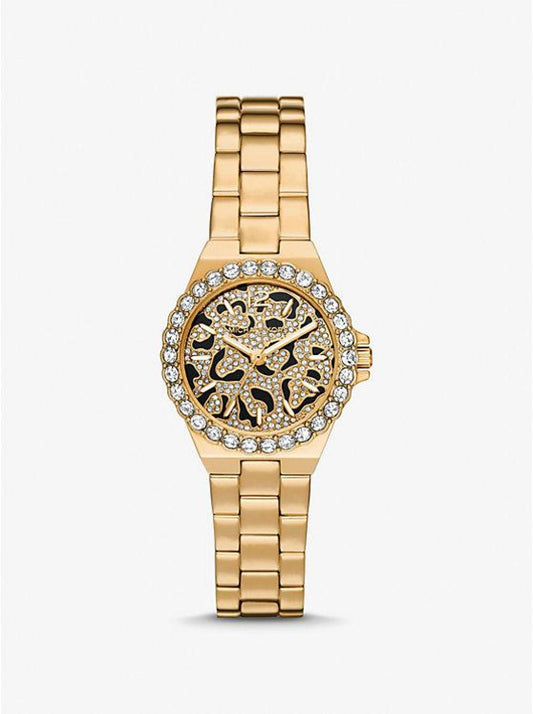 Mini Lennox Animal Pavé Gold-Tone Watch