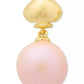 Gold-Tone Spade & Imitation Pearl Drop Earrings