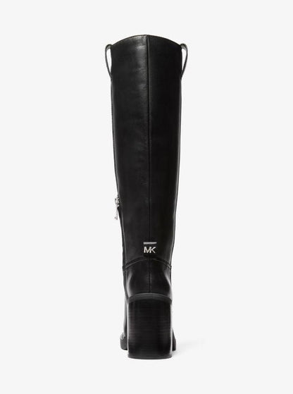 Houston Leather Block Heel Boot