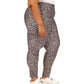 Plus Size Print Twill Pull-On Leggings