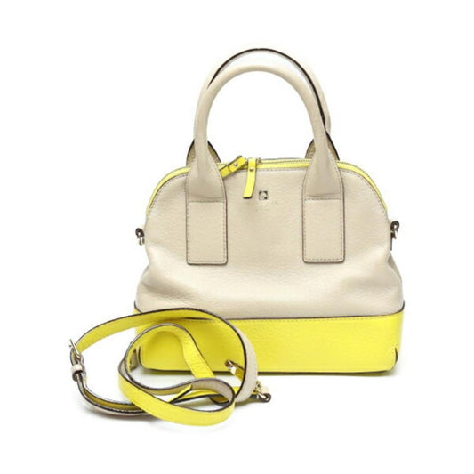 yellow Leather Handbag Shoulder Bag (Pre-Owned)
