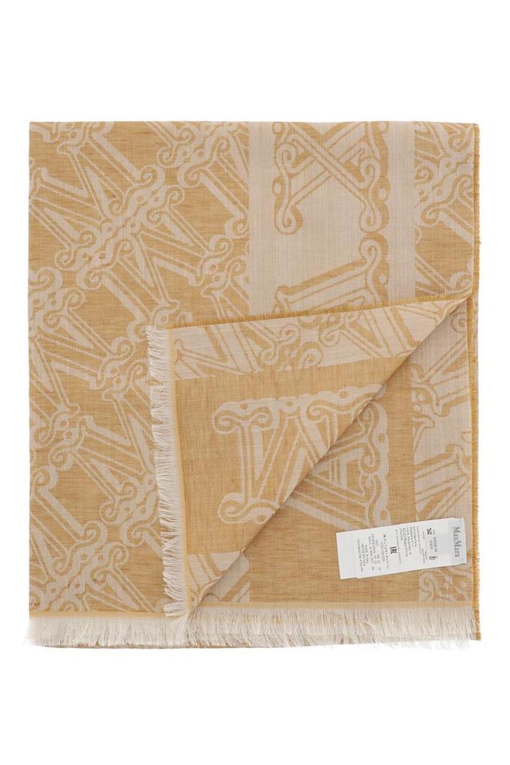 Jacquard Wool, Silk And Linen Stole
