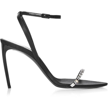 Womens Ankle Strap Almond Toe Heels