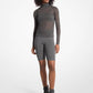 Sheer Mock Neck Sweater and Bra Top