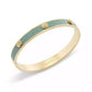 Signature Faux Stone Tea Rose Enamel Bangle Boxed Bracelet
