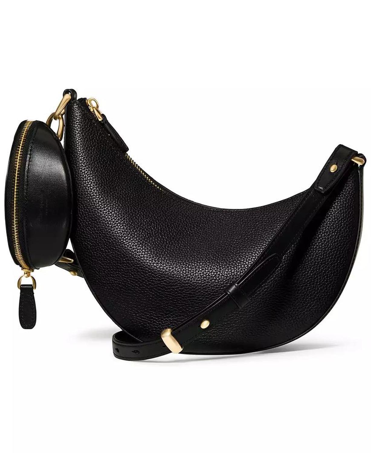 Duo Small Pebbled Leather Crossbody Bag