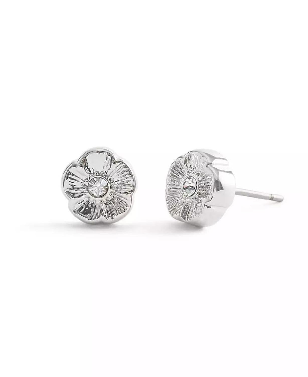 Faux Stone Signature Tea Rose Stud Earrings