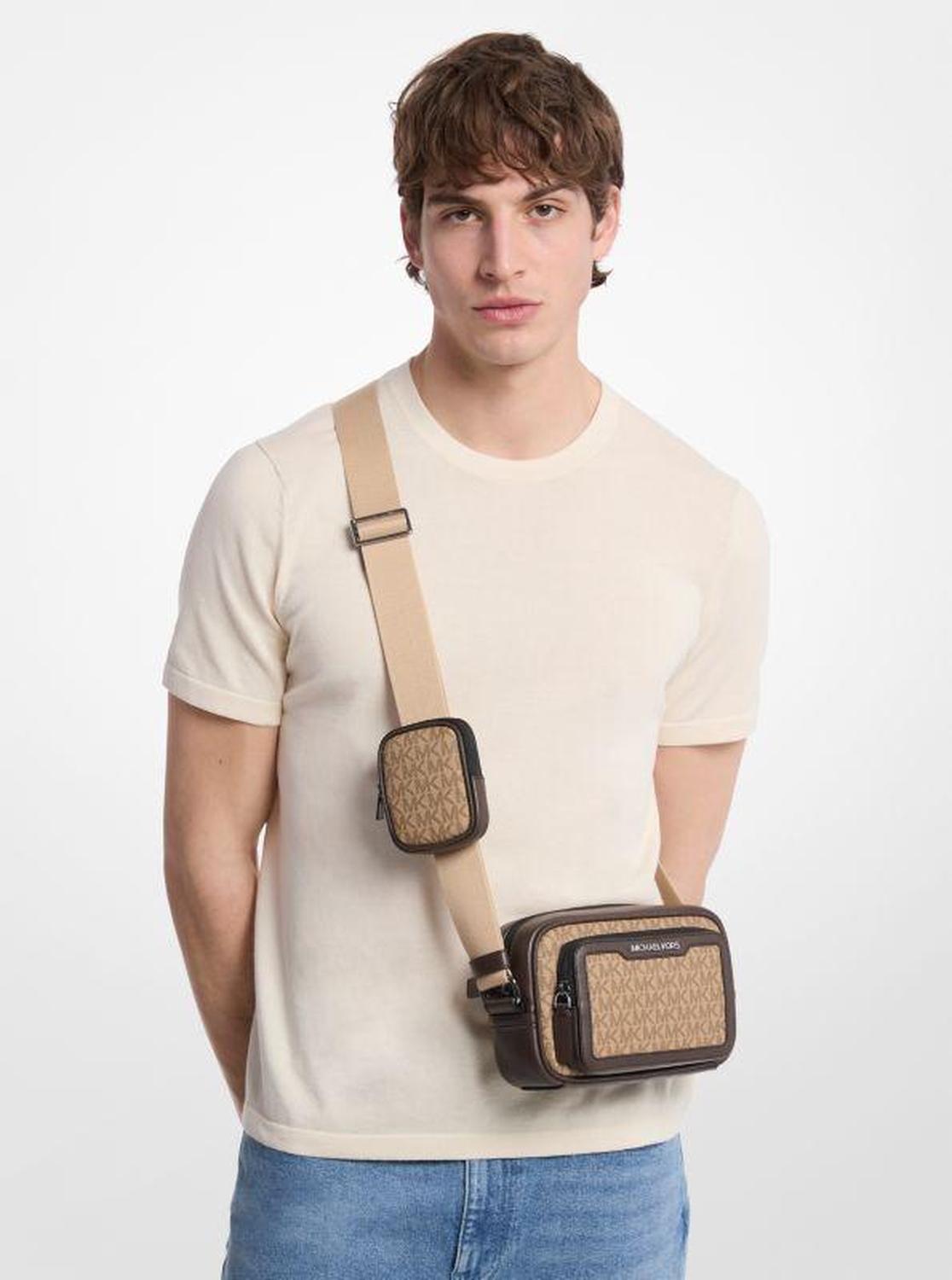 Cooper Signature Logo Camera Crossbody Bag With Pouch