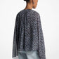 Floral Georgette Flared Sleeve Blouse