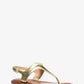 Mandy Metallic Leather T-Strap Sandal