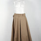 'S Max Mara Pleated Midi Skirt in Beige Cotton