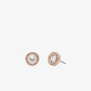 Pavé Halo Stud Earrings