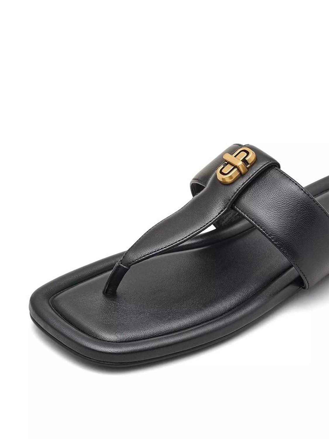 Dual Leather T Sandals