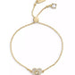 Faux Stone Signature C Pavé Heart Slider Bracelet