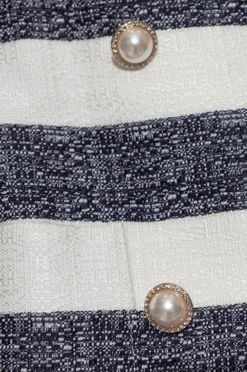 Kate Spade Striped Button Detail Skirt