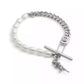 Faux Cultivated Pearl Signature Rexy Safety Pin Strand Bracelet