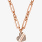 Precious Metal-Plated Pavé Heart Necklace