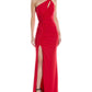 Marchesa Notte Asymmetrical Halter Gown