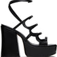 Black 'The Kiki' Platform Heeled Sandals