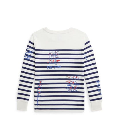 Striped Cotton Graphic Long-sleeve Tee (toddler/Little Kid)