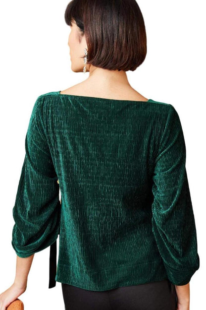 April Top In Forest Green