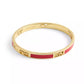 Enamel Signature Horse Carriage Cut Out Bangle Bracelet