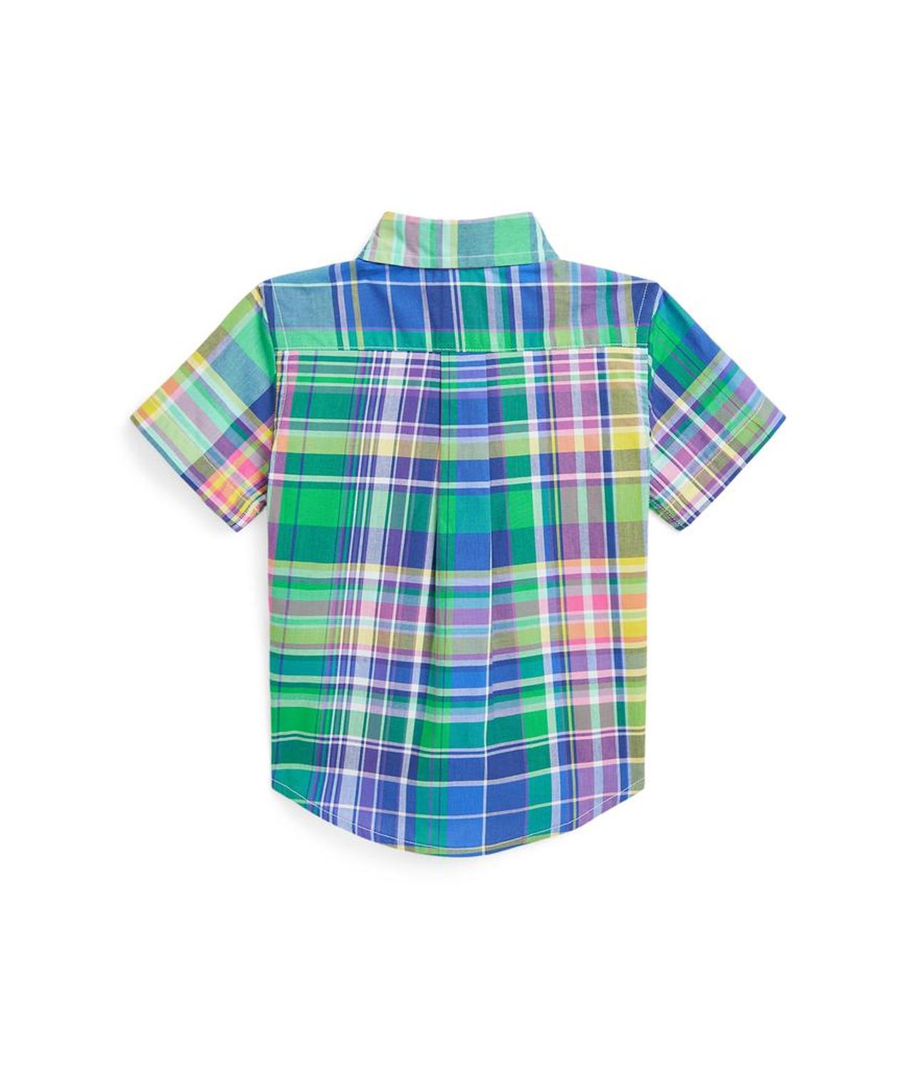 Gingham Cotton Poplin Short-Sleeve Shirt (Infant)