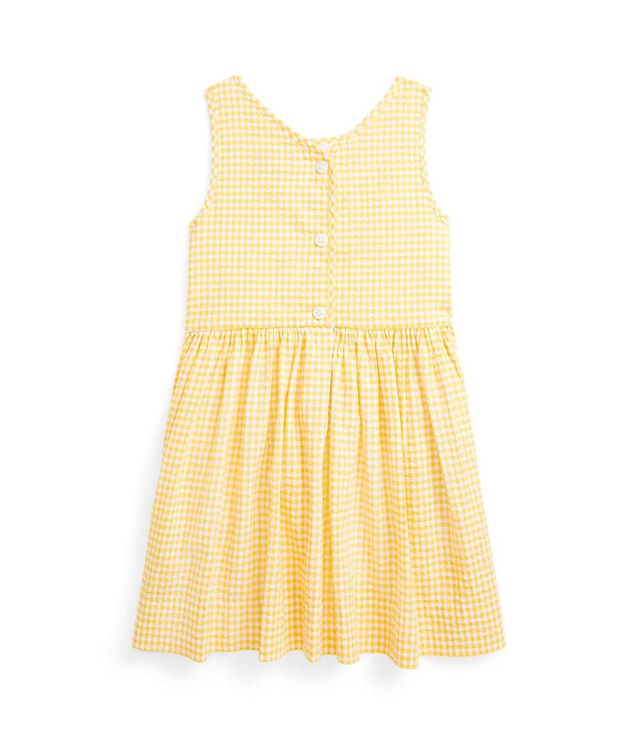 Gingham Cotton Seersucker Dress (Toddler/Little Kid)