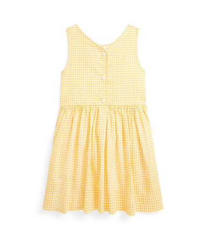 Gingham Cotton Seersucker Dress (Toddler/Little Kid)