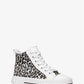 Evy Leopard Print Calf Hair High-Top Sneaker