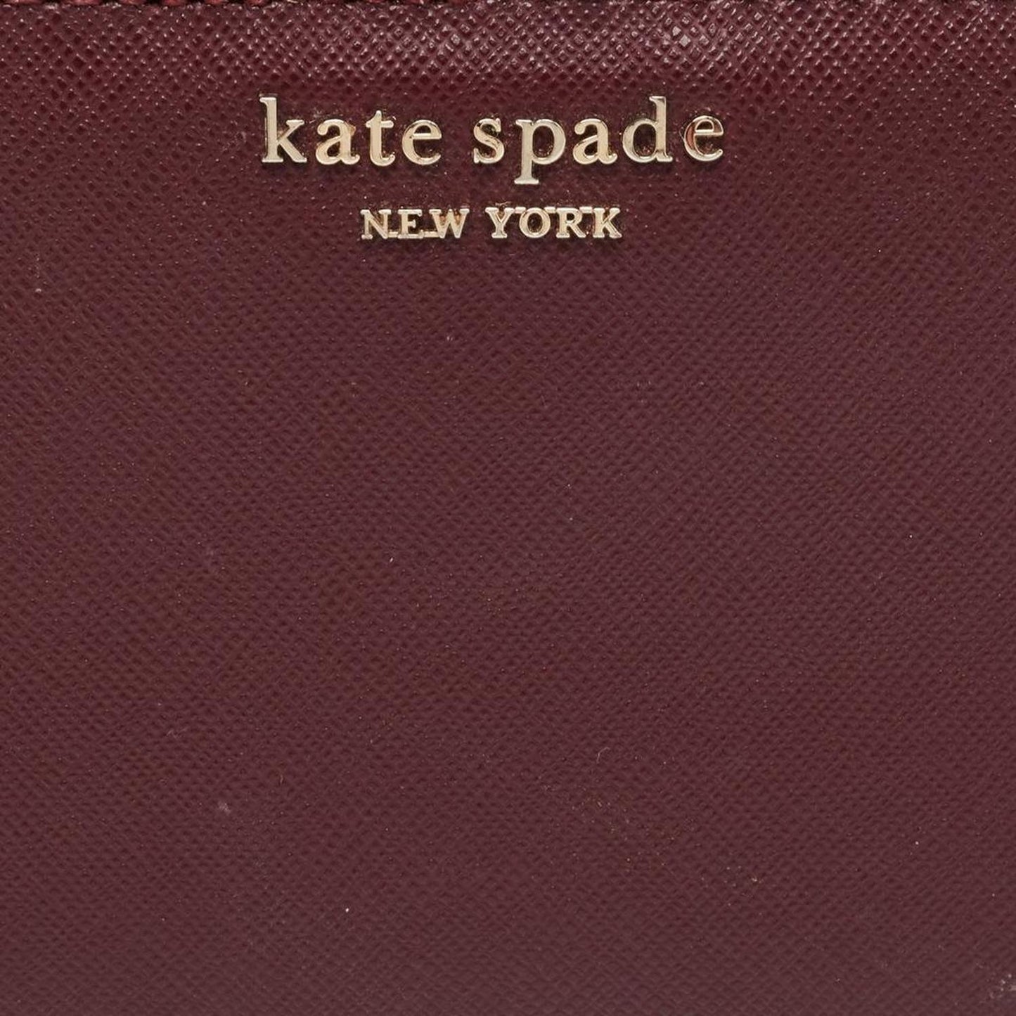 Kate Spade Burgundy Saffiano Leather Leila Continental Wallet