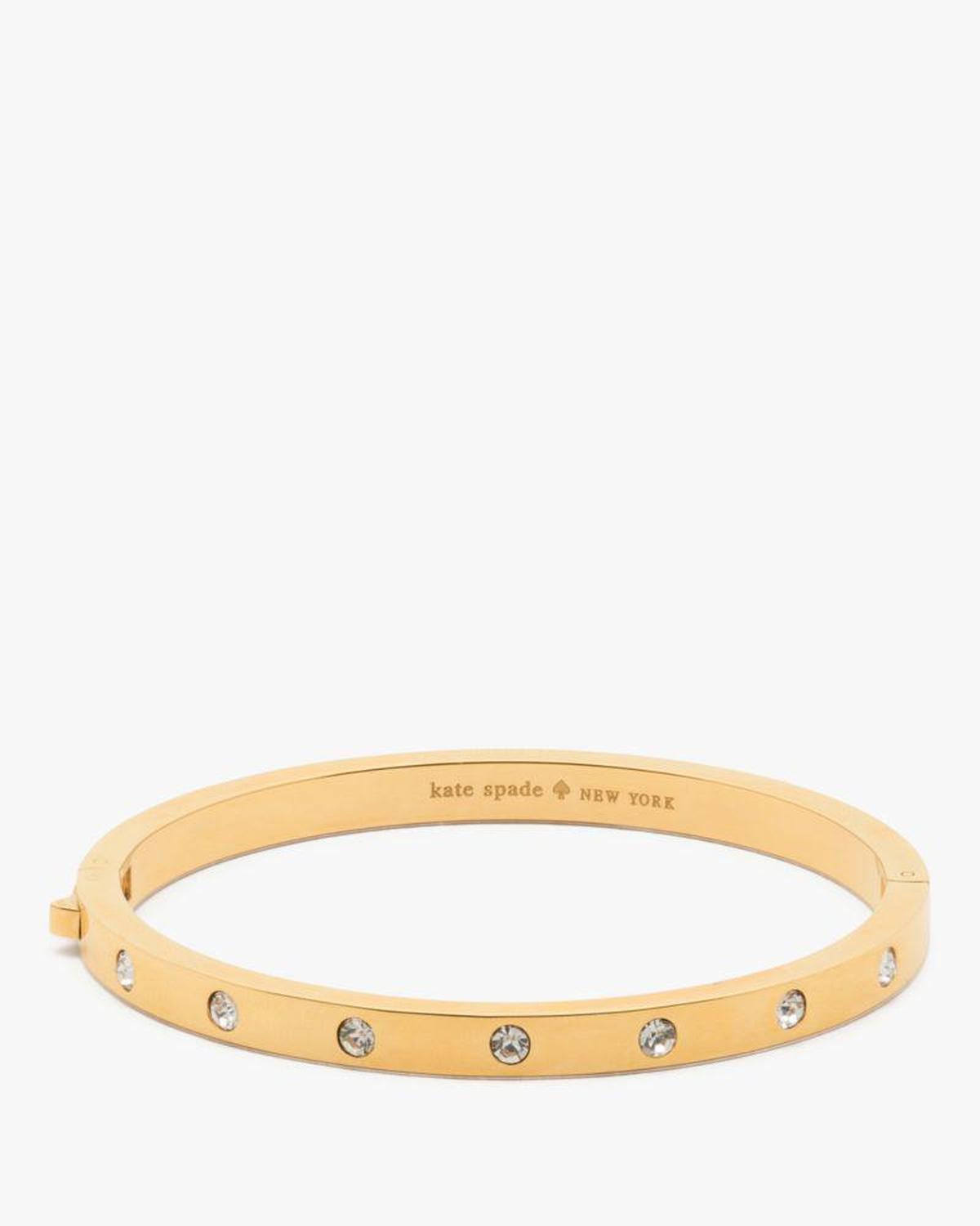 Set in Stone Hinged Gold Bangle