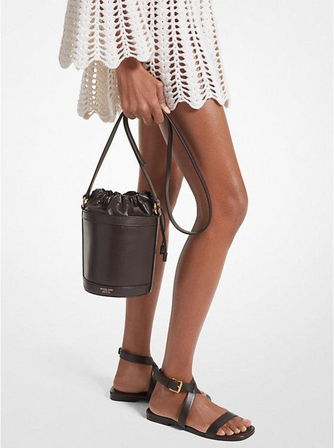 Audrey Medium Leather Bucket Bag