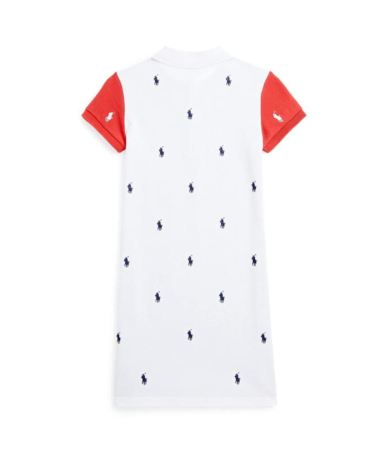 Polo Pony Cotton Mesh Polo Dress (Big Kids)