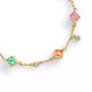 Faux Stone Signature Logo Enamel Cube Strand Bracelet