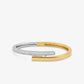Precious Metal-Plated Pavé Sterling Silver Bangle